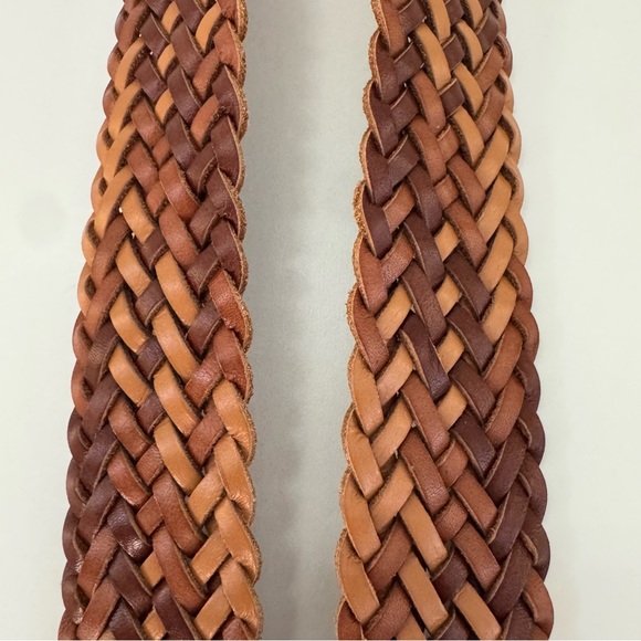 NWT / Madewell Woven Leather Belt in Camel Multi - Picture 3 of 6